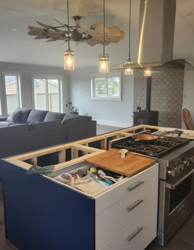 Renovation tools setup for residential remodeling job