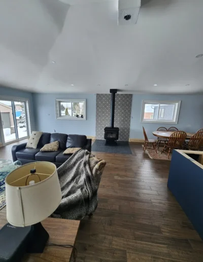 Home remodeling project with new lighting installation